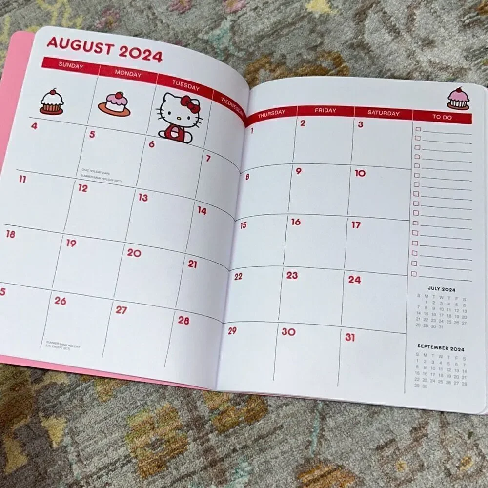 Hello kitty note book and 2025 monthly planner bundle.